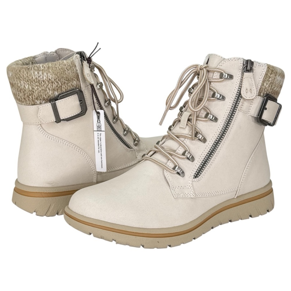 Cliffs by White Mountain Hearten Off White Womens Ankle Boots Size 9M - Picture 12 of 14